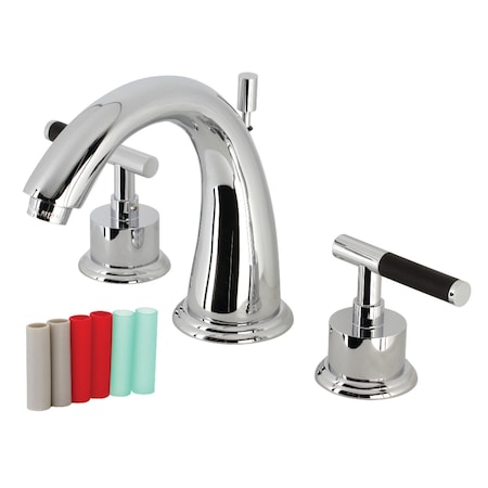 Kingston Brass KS2961CKL Widespread Bathroom Faucet with Brass Pop-Up, Polished Chrome KS2961CKL